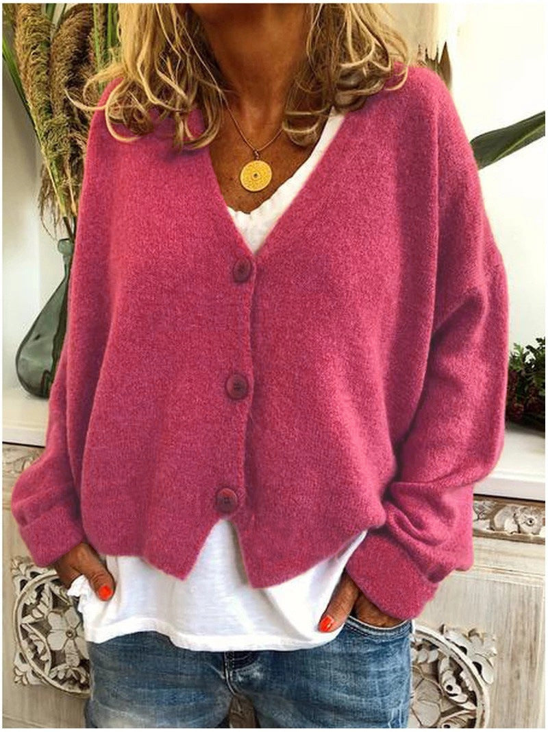 🔥WOMEN COTTON ROUND NECK WOOLEN LONG SLEEVE COAT