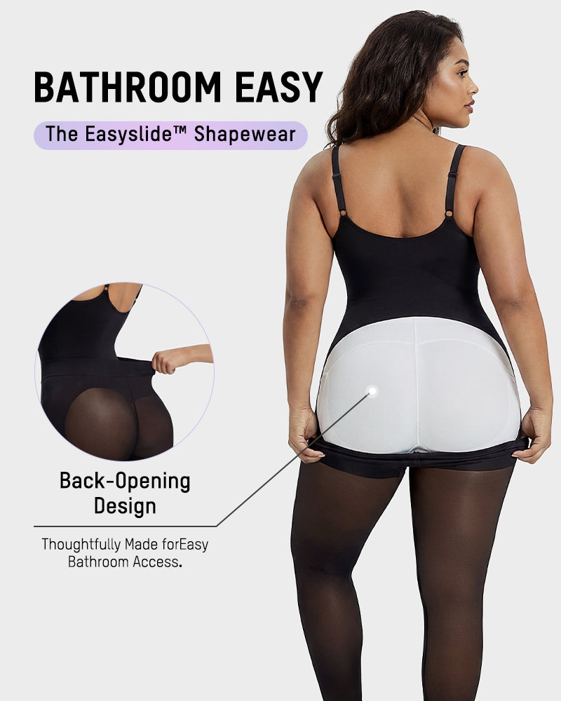  Deep V Shapewear Bodysuit with Stockings
