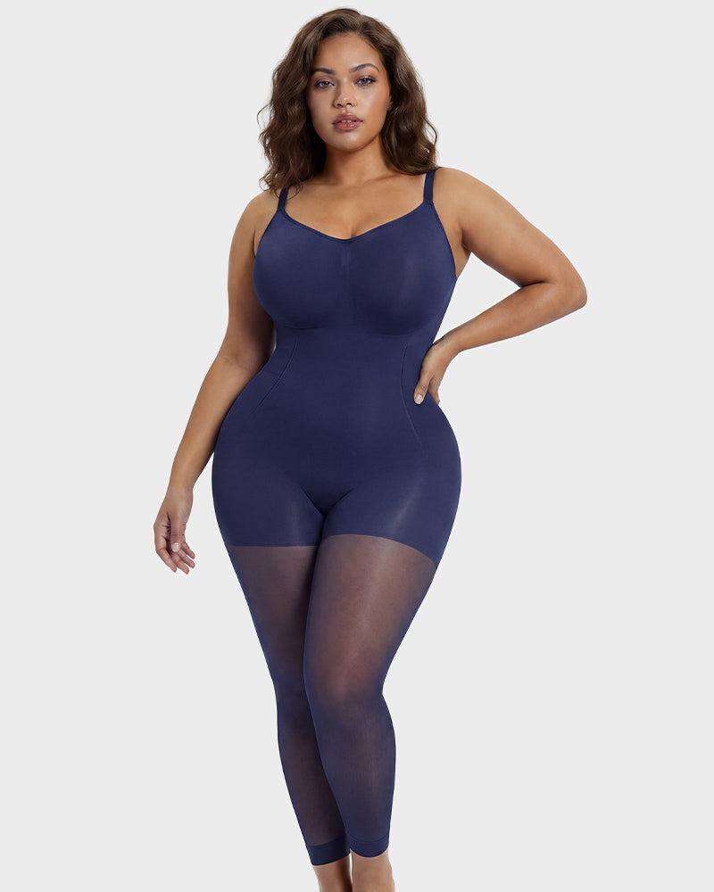  Deep V Shapewear Bodysuit with Stockings