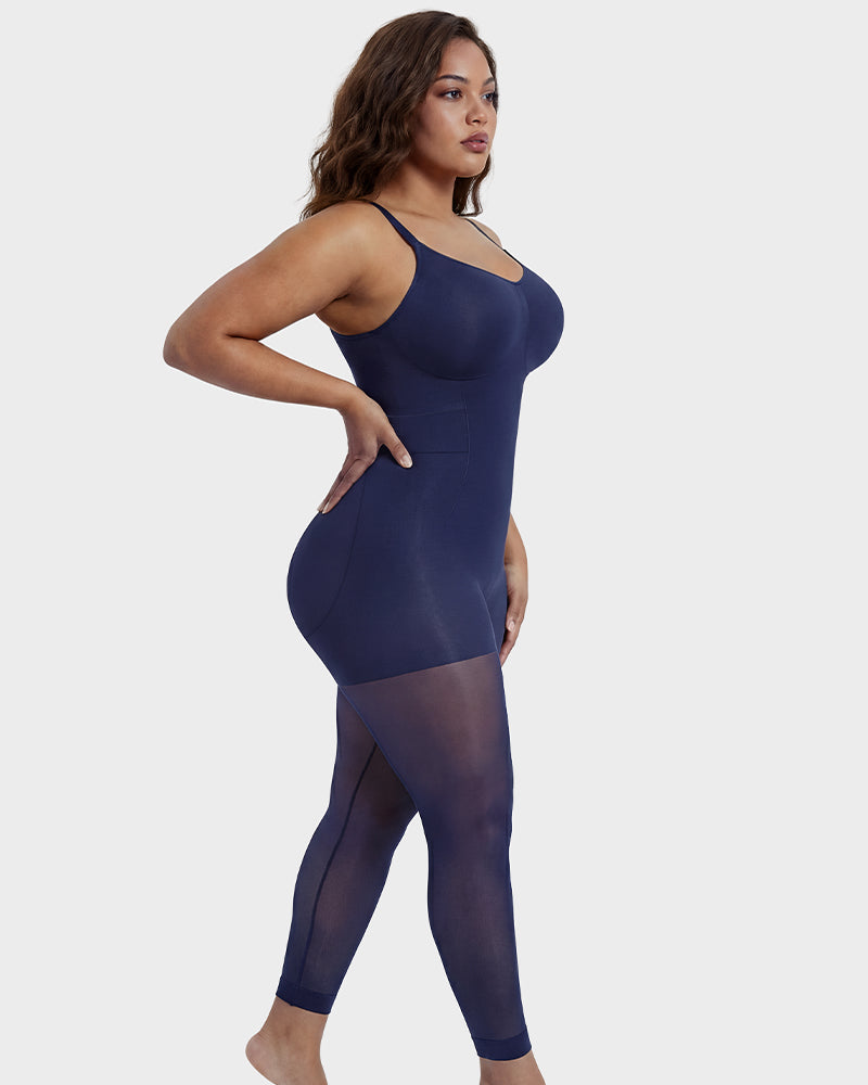  Deep V Shapewear Bodysuit with Stockings