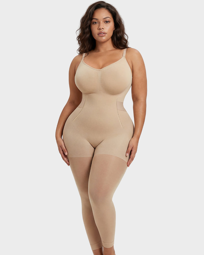  Deep V Shapewear Bodysuit with Stockings