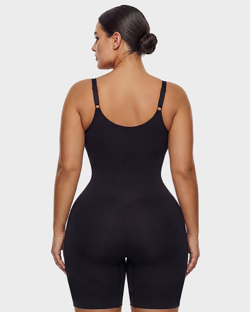 Front-Zip Mid-Thigh Shapewear
