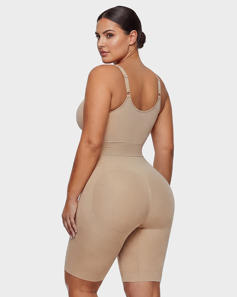 Front-Zip Mid-Thigh Shapewear