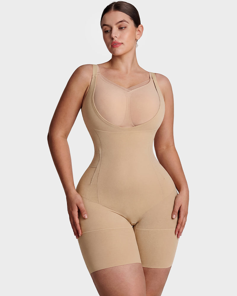  U-Neck No-Cup Mid-Thigh Shapewear