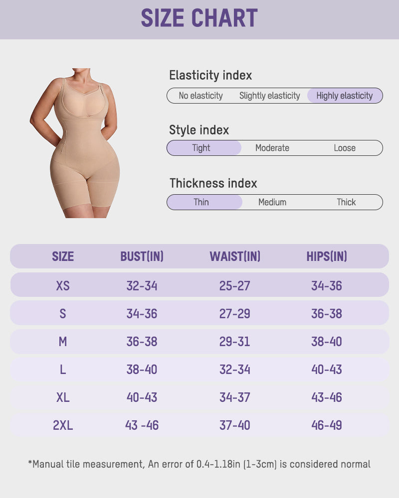 U-Neck No-Cup Mid-Thigh Shapewear