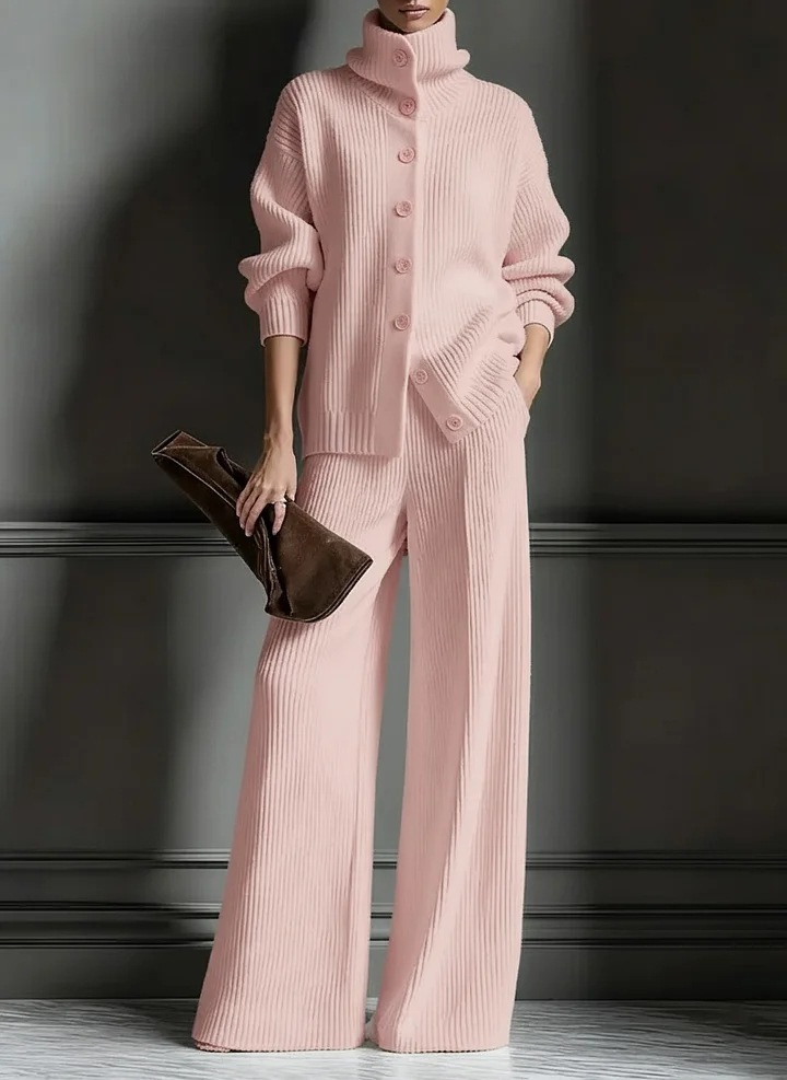 Women's Cozy Cardigan Sweater and Pants Two-Piece Set (buy 2 free shipping)