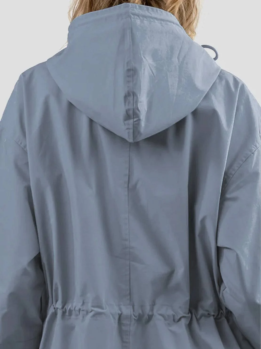 Water Resistant Oversized Hooded Windbreaker Rain Jacket
