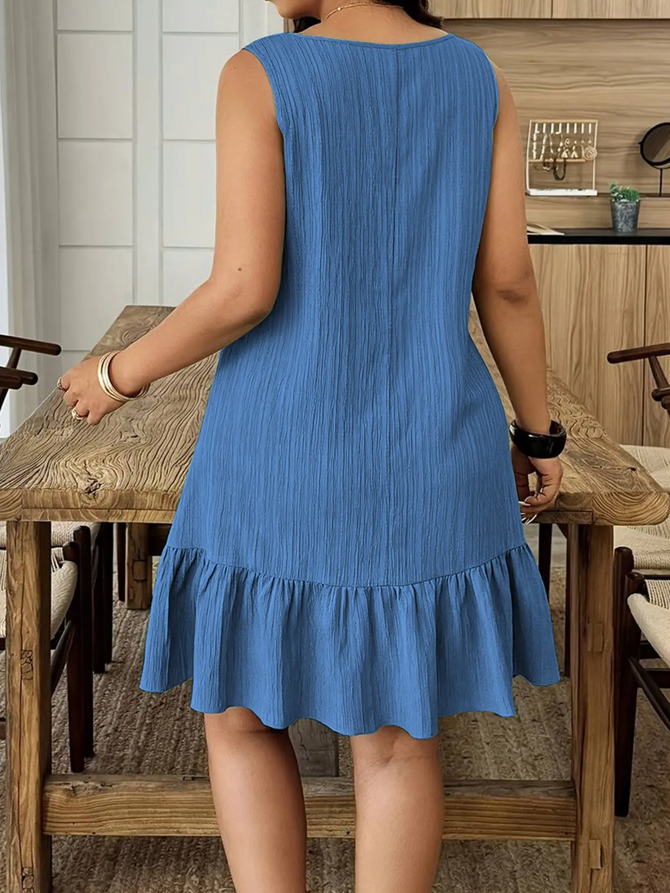 Elegant Sleeveless Dress with Asymmetrical Neckline, Asymmetrical Design Dress, French Chic Style, Casual Wear, Perfect for Office & Summer Daily Wear