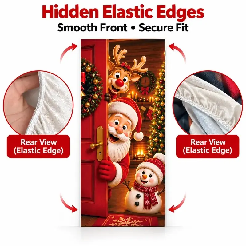 Christmas Santa & Reindeer Door Cover 🎅🦌🚪