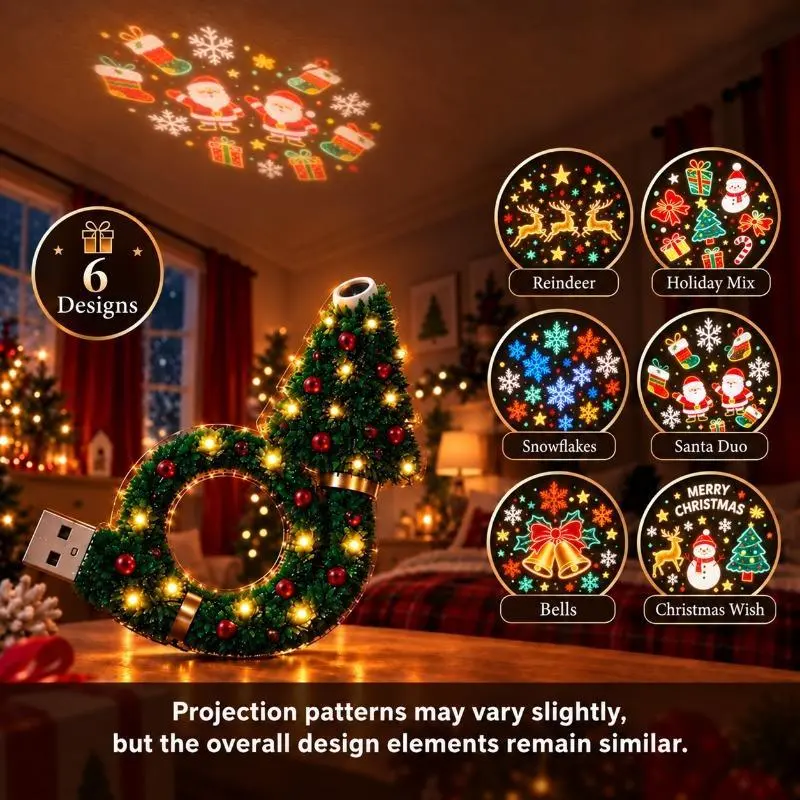 Buy 1 Get 1 Free 🎁 | Limited-Time Deal 🔥New USB Christmas Projector Night Light 🎄