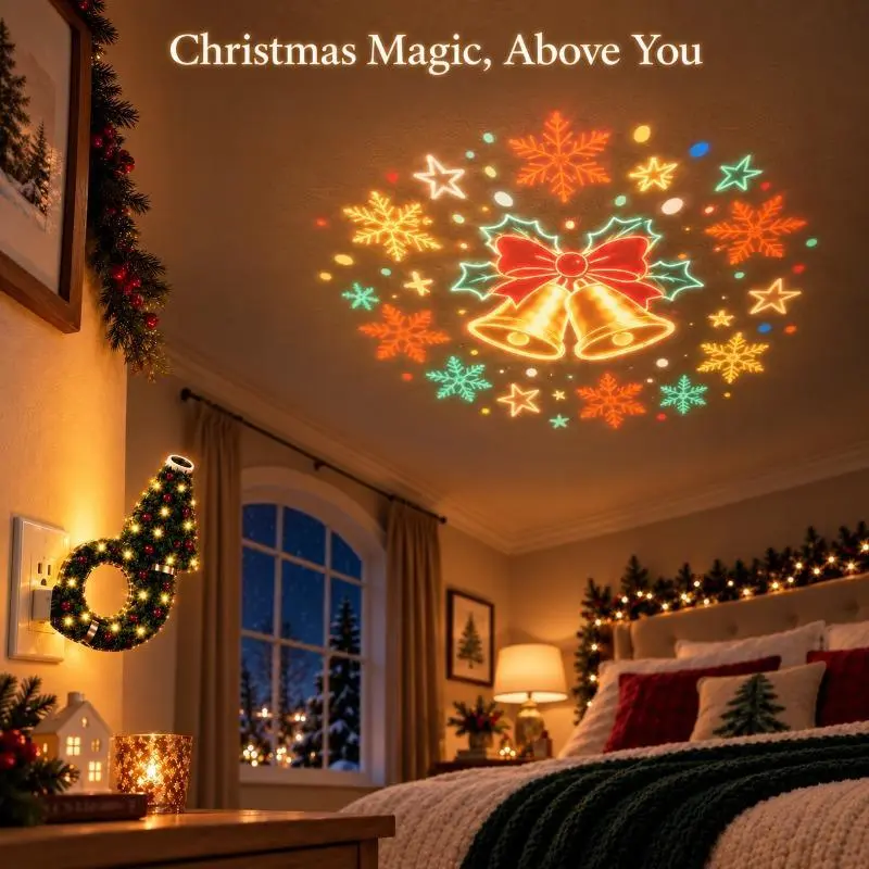 Buy 1 Get 1 Free 🎁 | Limited-Time Deal 🔥New USB Christmas Projector Night Light 🎄