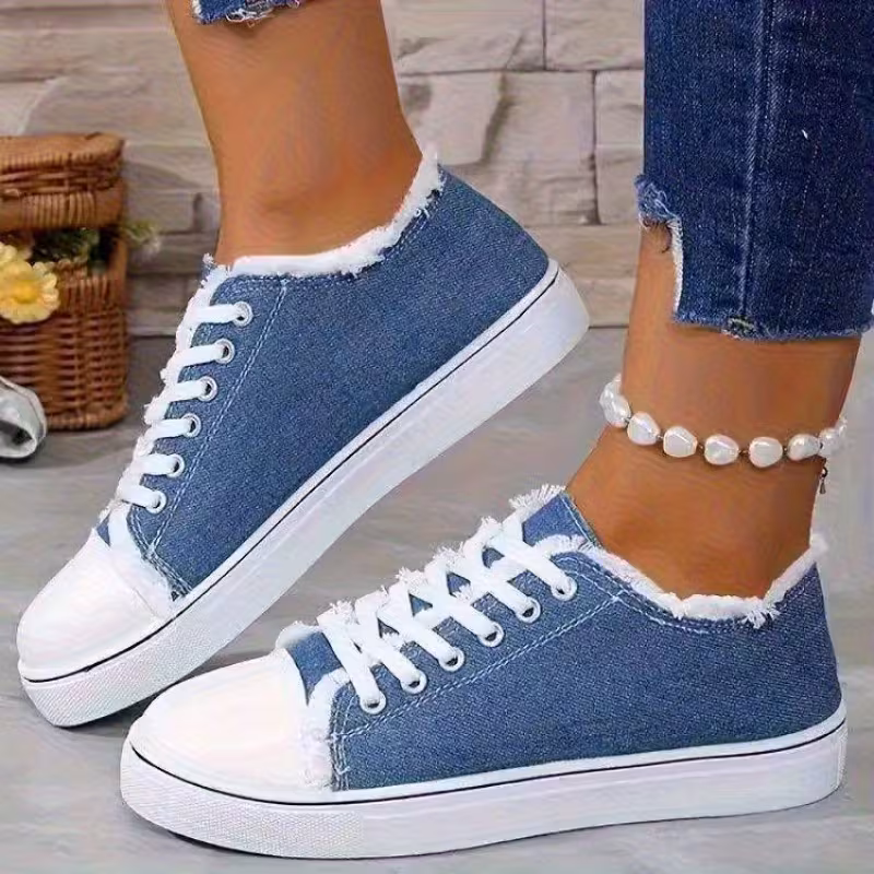 Women'S Lightweight Casual Sneakers- Low-Top Lace-Up Shoes