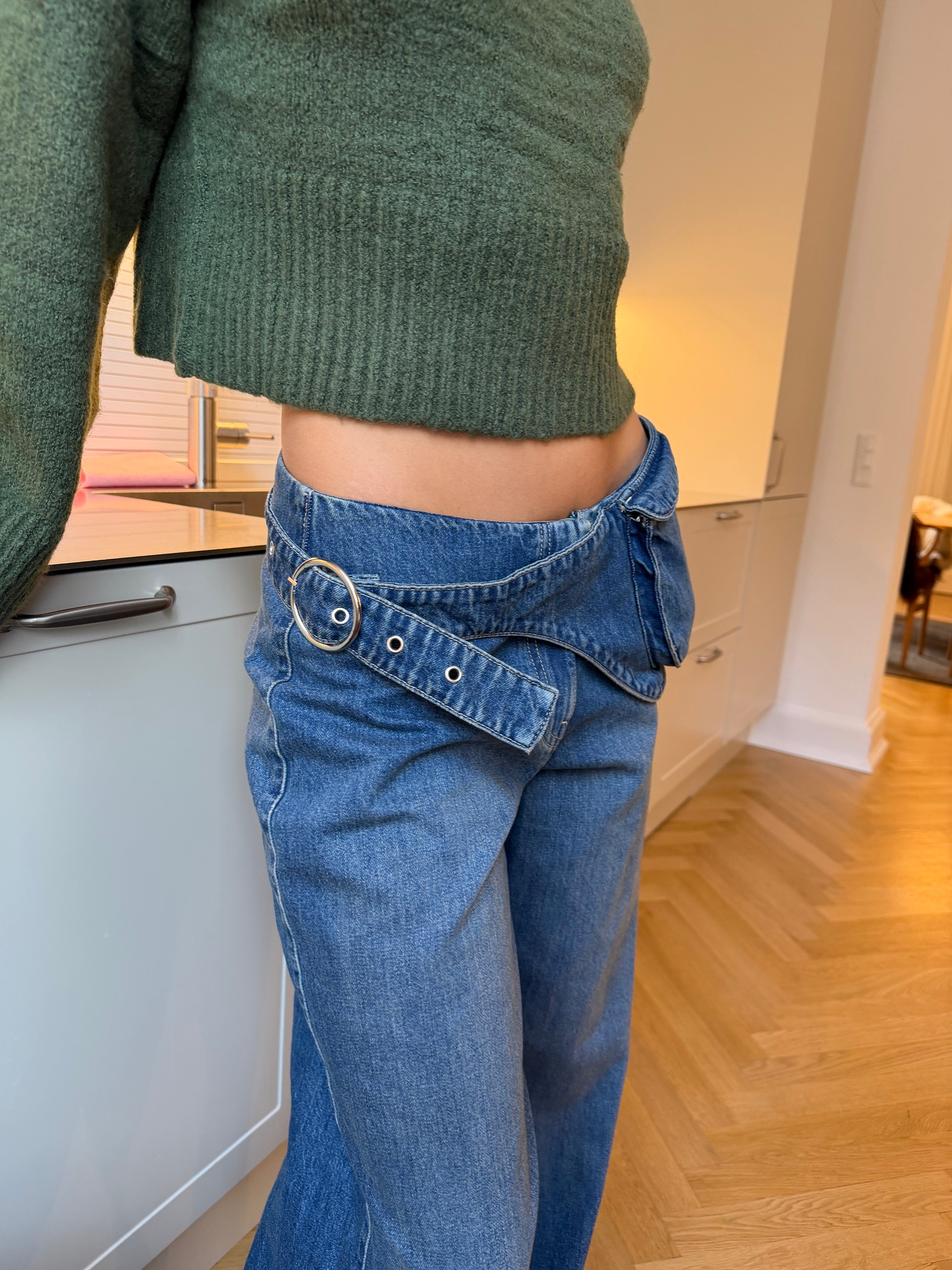 Nia belt bag jeans - Medium blue
