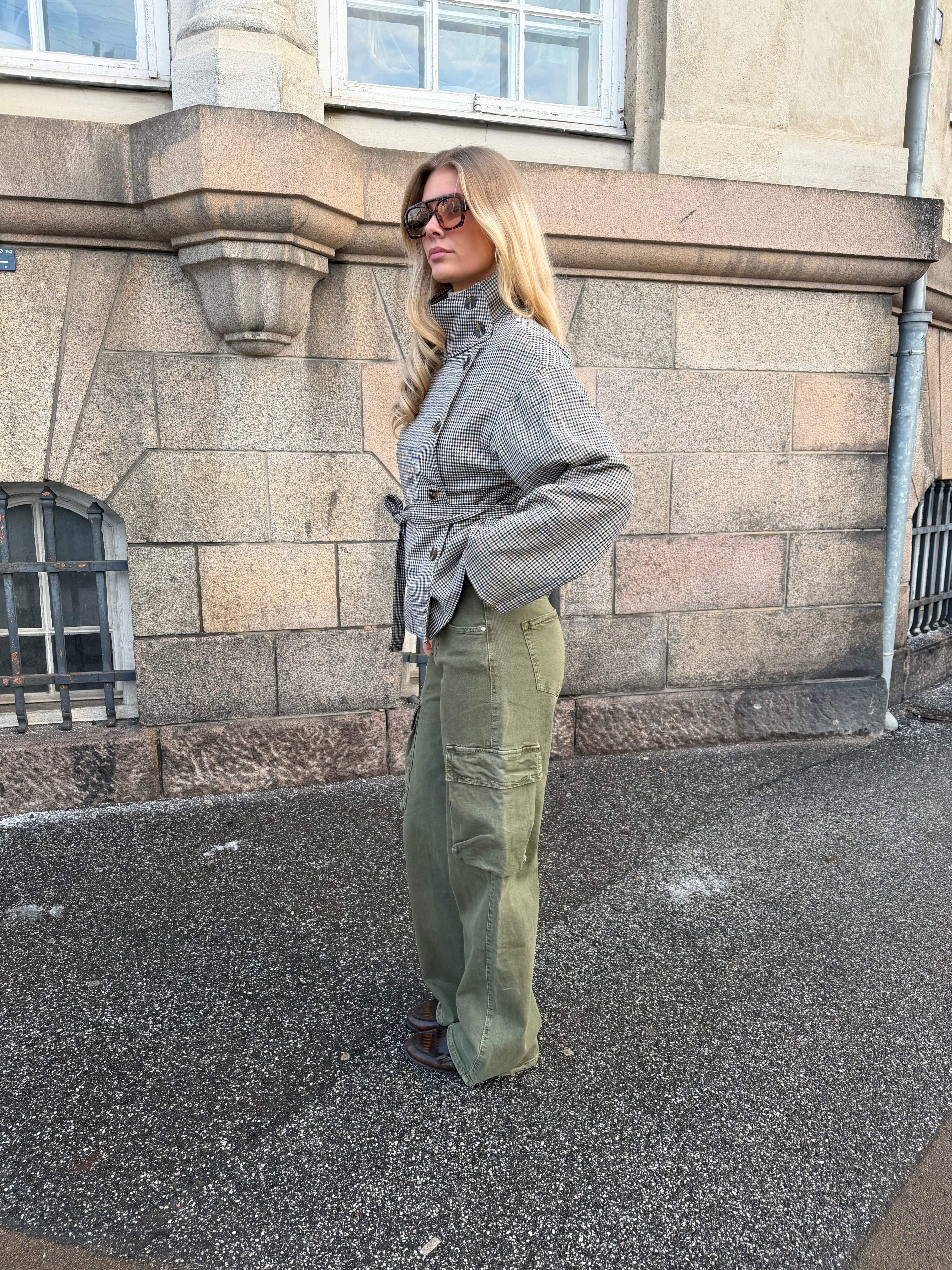 Raya baggy cargo jeans - Dark green