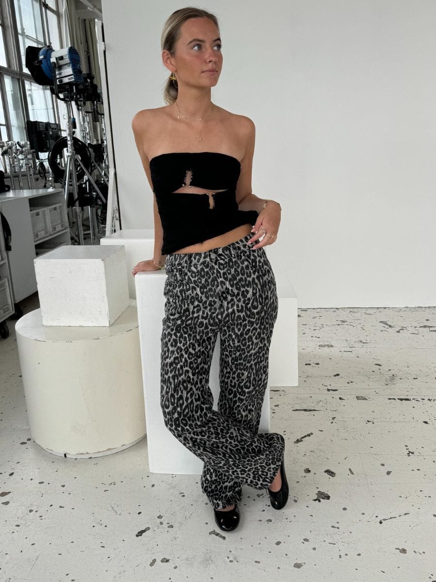 Maria leopard jeans