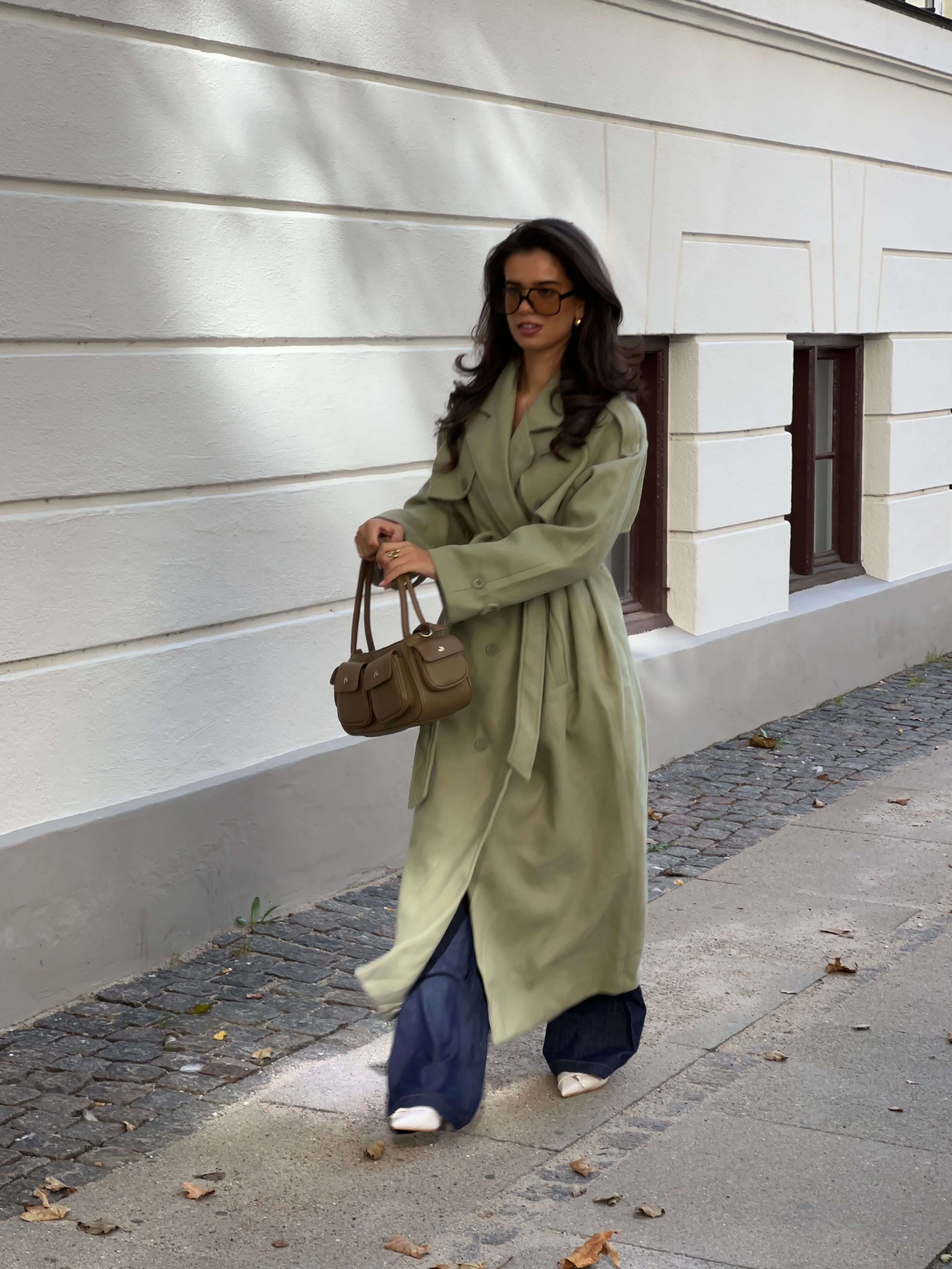 Mynte maxi coat - Lime green