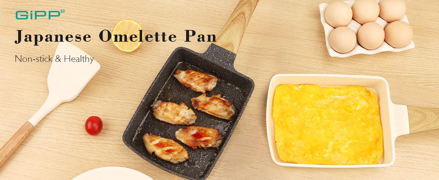 Nonstick Frying Pan Skillet - 8"/9.5"/11" Granite, Heat-Resistant Handle - GiPP Kitchenware