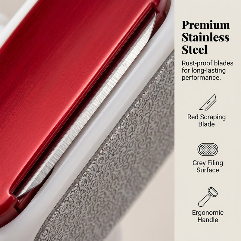 Coarse and fine foot filing surfaces