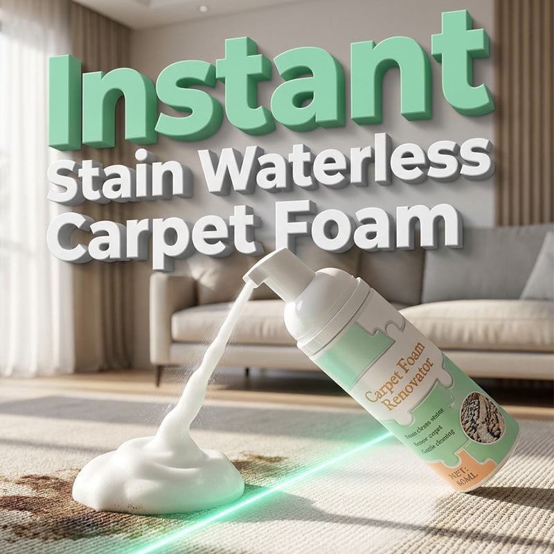 🔥Limited Time Promotion 50% OFF🔥Waterless Carpet Foam Stain Remover with Towel+FREE Towels