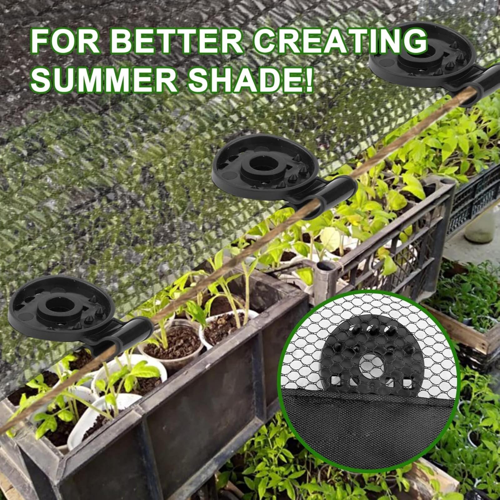 Compact black shade net fixing clips