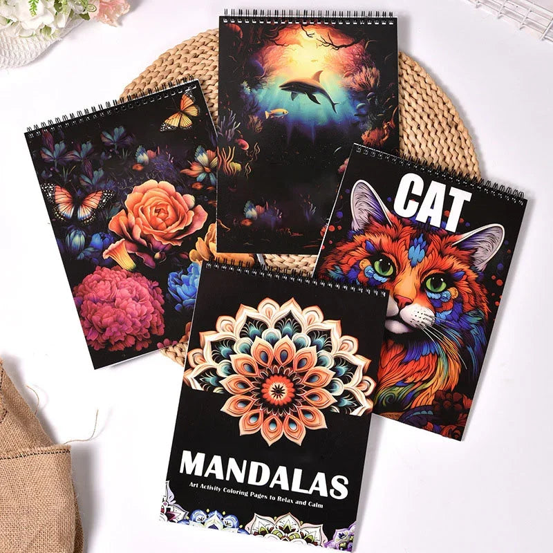 🎨✍️Adult Coloring Stress Relief Books(✨Hardcover)