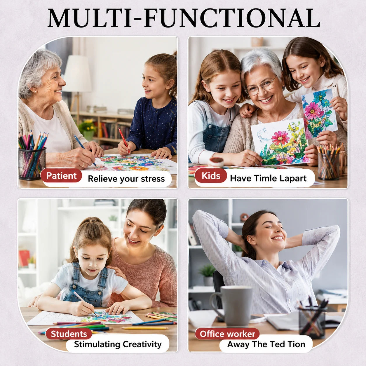 🎨✍️Adult Coloring Stress Relief Books(✨Hardcover)