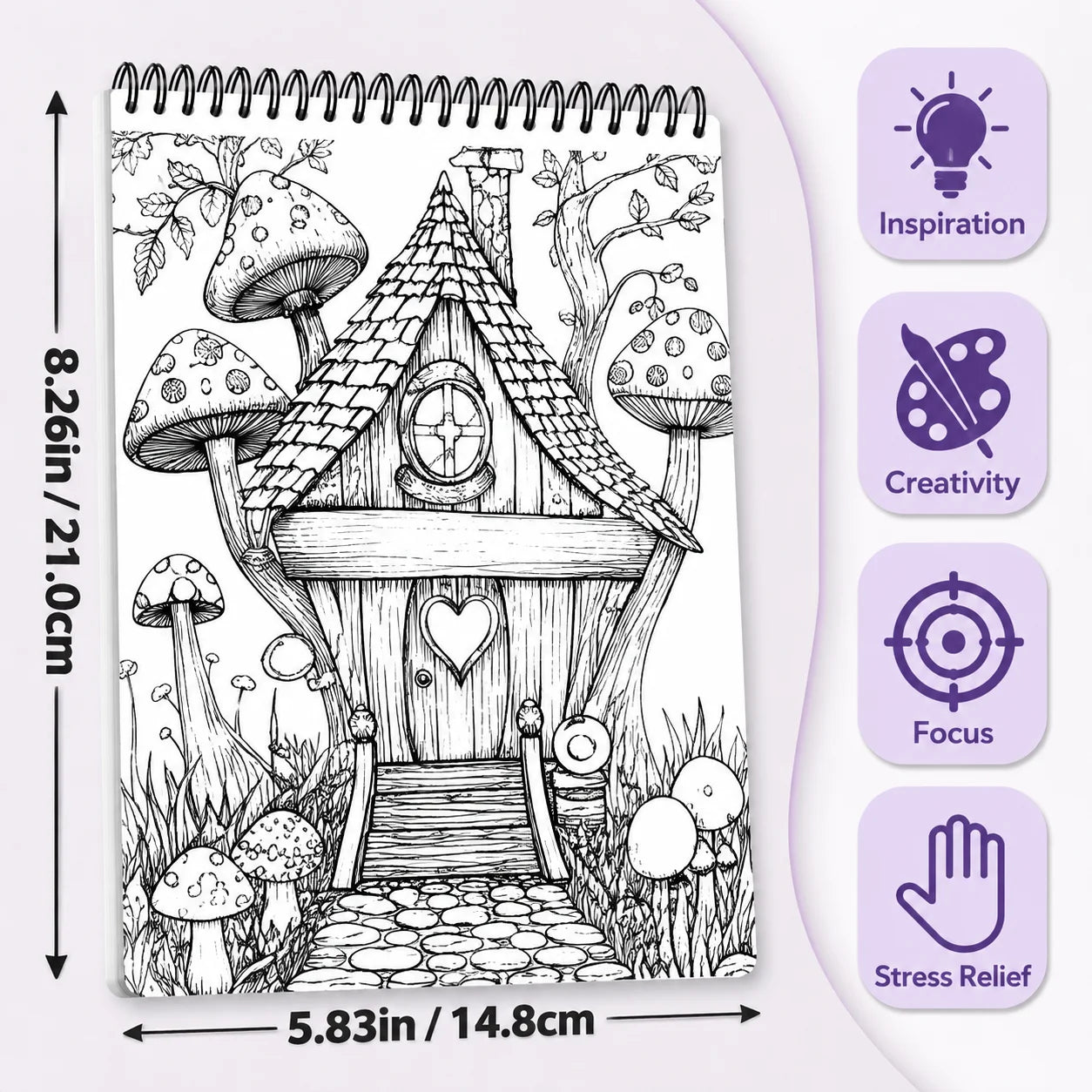 🎨✍️Adult Coloring Stress Relief Books(✨Hardcover)