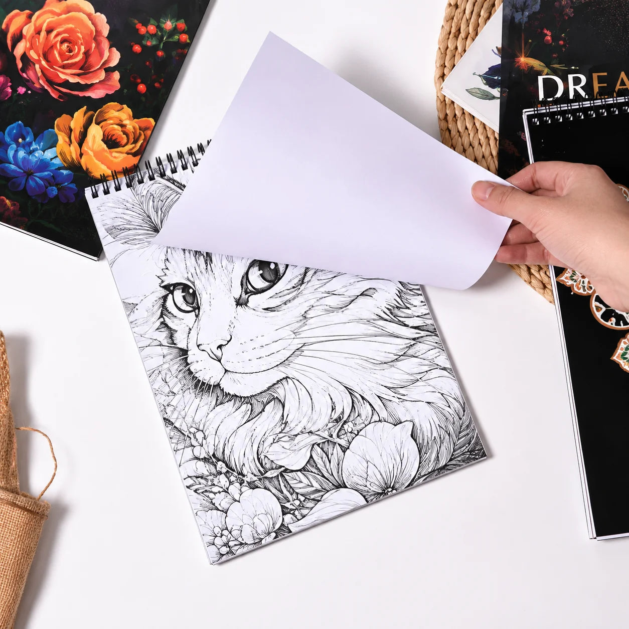 🎨✍️Adult Coloring Stress Relief Books(✨Hardcover)