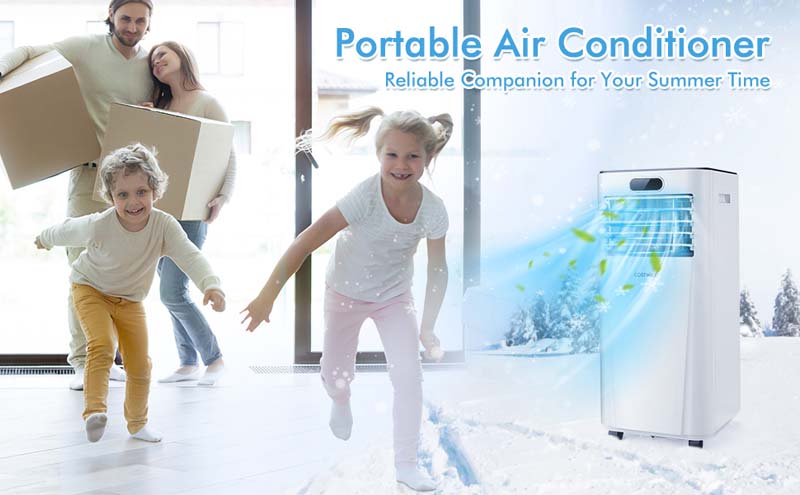 Eletriclife 10000 BTU Portable Air Conditioner with Remote Control