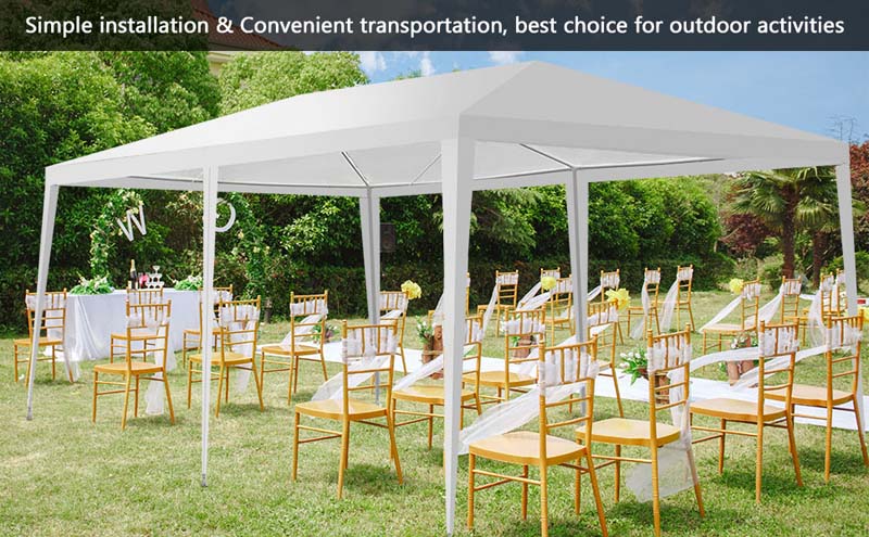 Eletriclife 10 x 20 Feet 6 Sidewalls Canopy Tent with Carry Bag