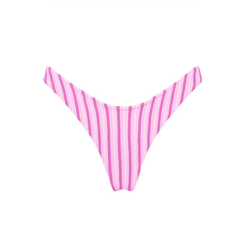 Seasonal 2026 new high-end pink ribbon bear bikini for sexy goddesses on island vacation. Slimming two-piece swimsuit.