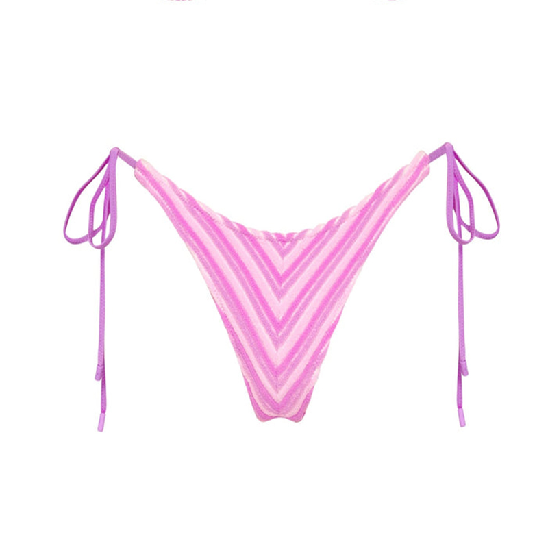 Seasonal 2026 new high-end pink ribbon bear bikini for sexy goddesses on island vacation. Slimming two-piece swimsuit.