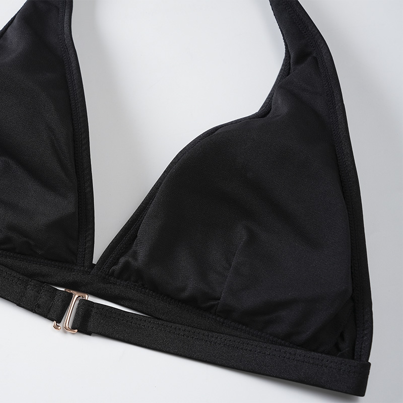 Seasonal Surfing, Diving and Swimming Costume 2026 New Style Bikini Sexy Goddess Black High-end Feeling Island Vacation Swimwear Separate Set
