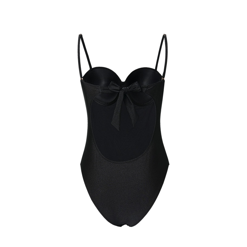 SEASONAL Seasonal Island Resort Fashion Swimwear - Sophisticated Black-Eyed Goddess Slimming One-Piece Swimsuit