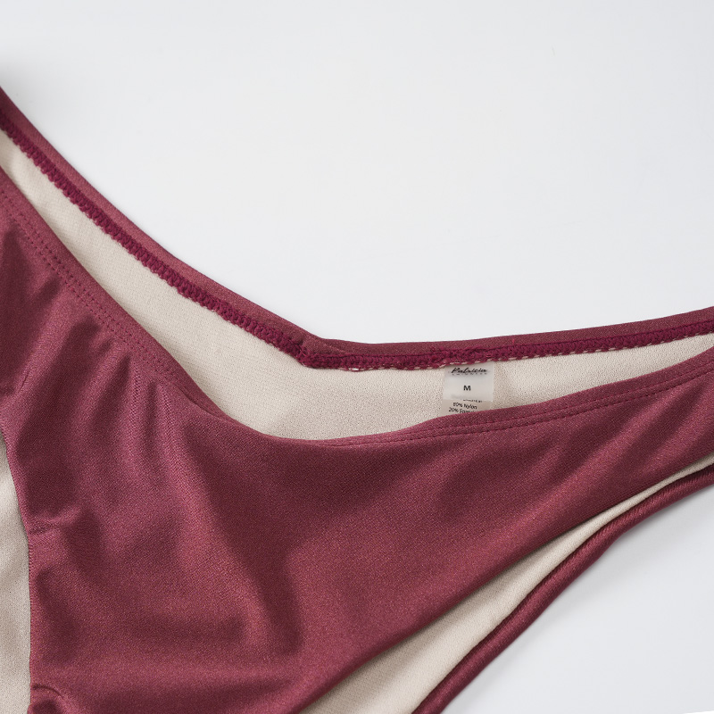 SEASONAL New Product Patricia Swimwear - 2027 New Style Bikini Sexy Goddess Red Wine Color High-End Island Vacation Divided Swimsuit