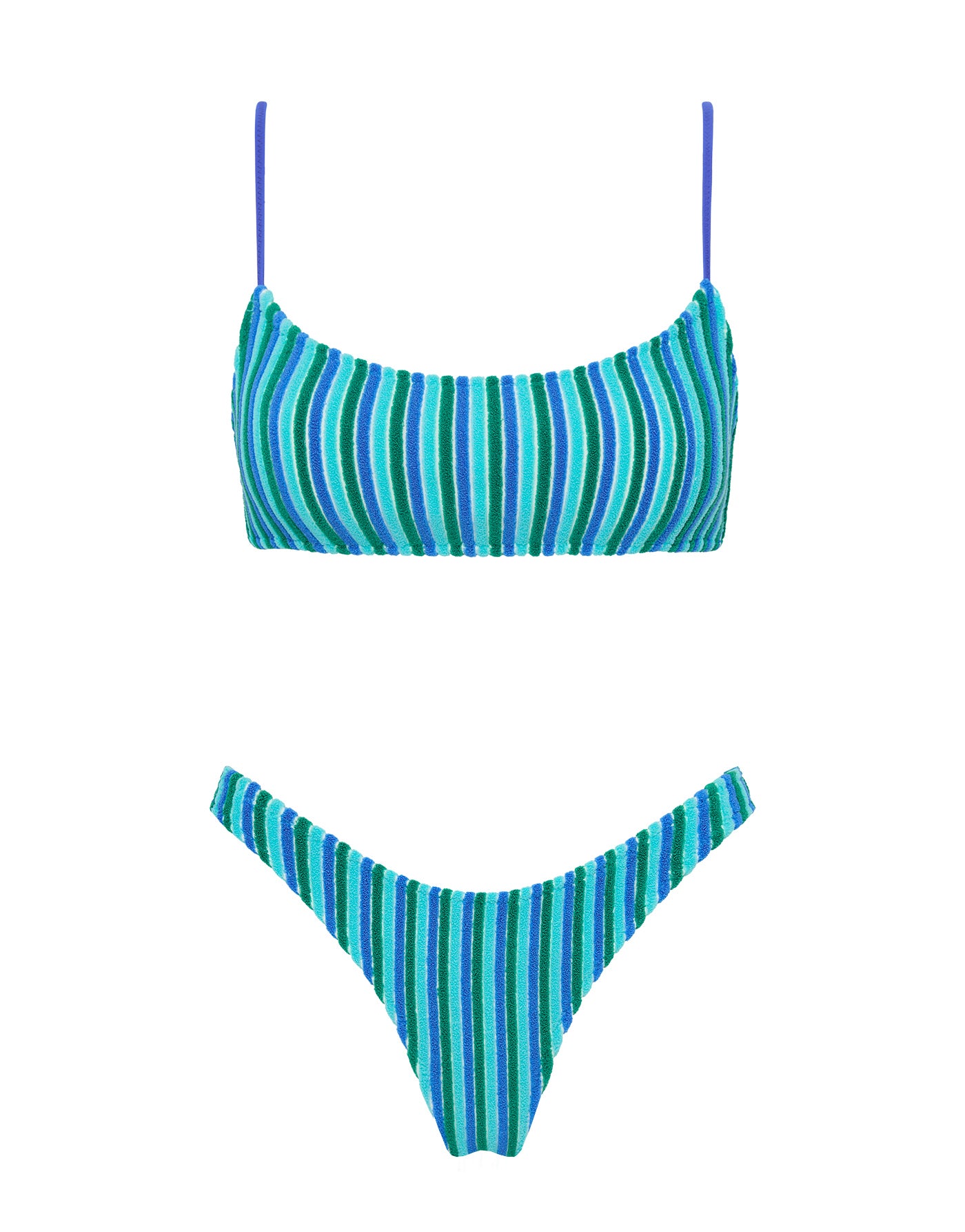 Seasonal 2026 New Season Luxury Beachwear Style Green Stripes Bearbaby Australian One-Piece Swimsuit Beach Bikini