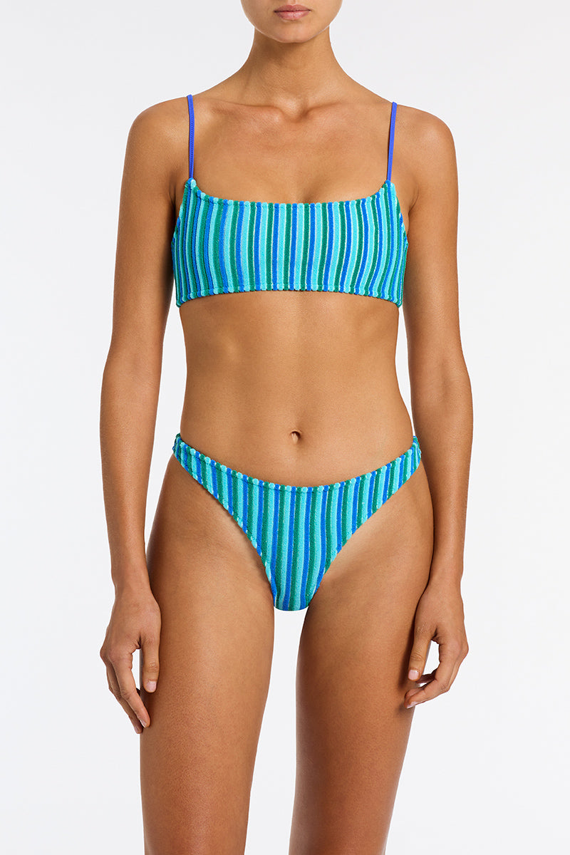 Seasonal 2026 New Season Luxury Beachwear Style Green Stripes Bearbaby Australian One-Piece Swimsuit Beach Bikini