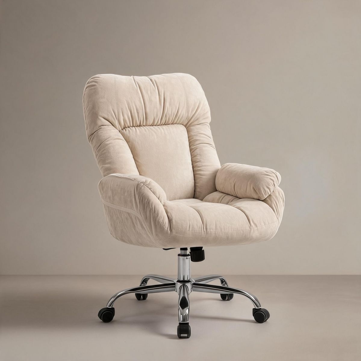 BrandName Ergonomic Task Chair with Footrest, Reclining Tech Cloth Home Office Desk Chair, Rolling Metal Base
