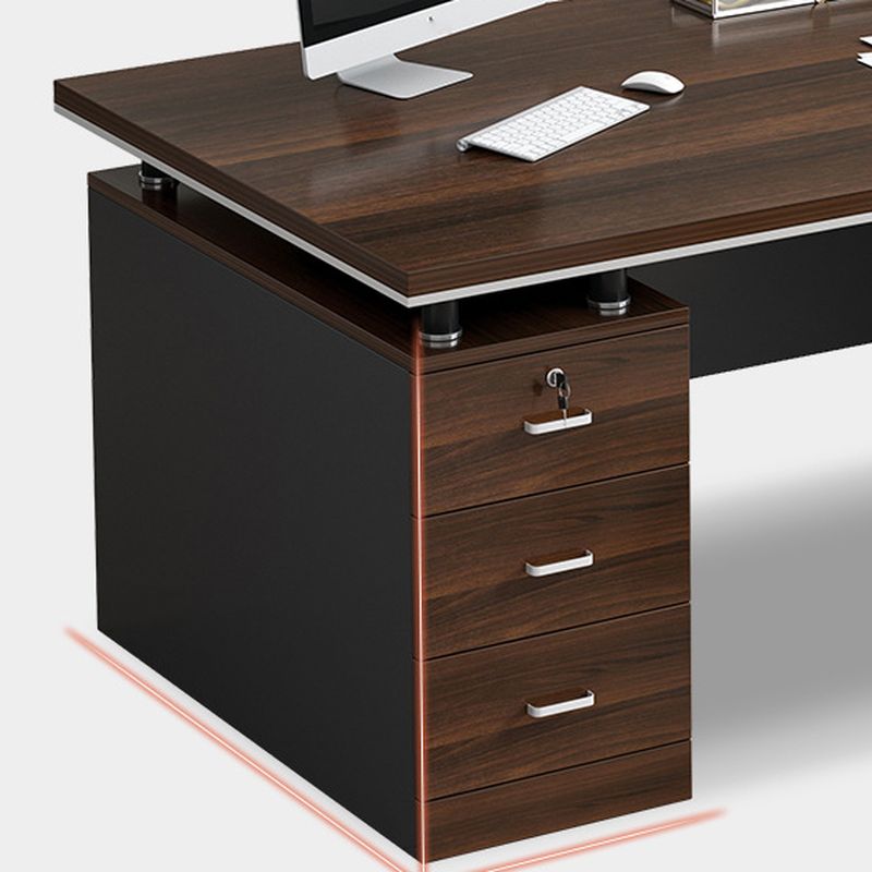 BrandName 71"L x 28"W Auburn Computer Desk with Closet Storage, Rectangular Office Workstation with Filing Drawers, 30"H