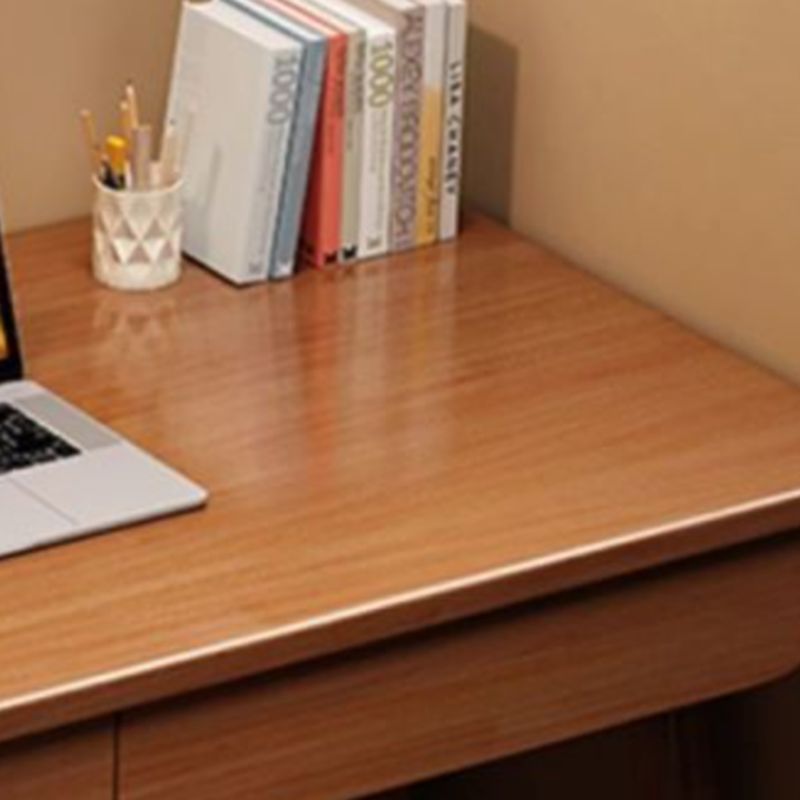 BrandName 55.1"L x 21.7"W Cocoa Office Desk and Chair Set with Drawers, Rectangular Computer Desk with Upholstered Chair