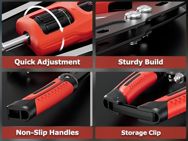 10-Level Adjustable Hydraulic Arm Trainer with Safety Cylinder (10-200kg) - Red