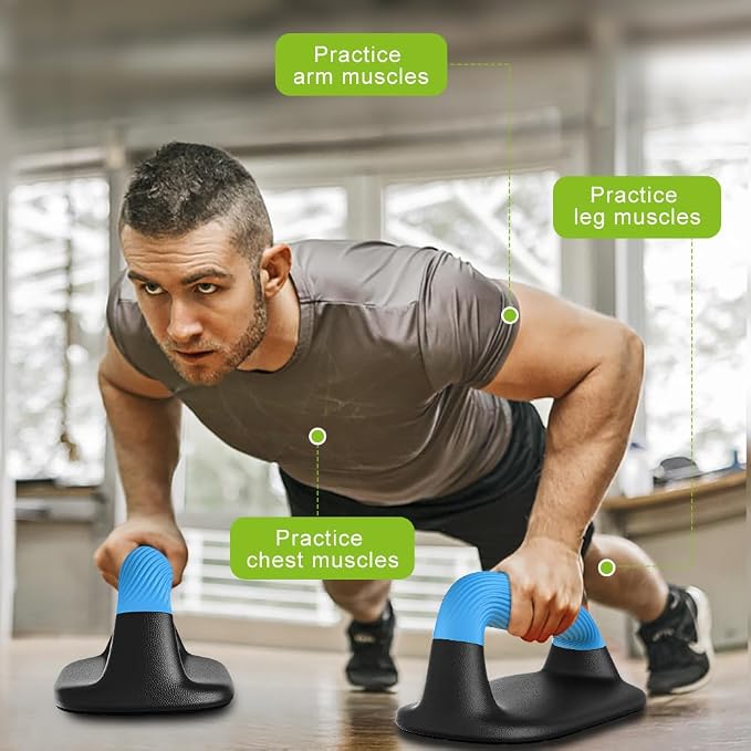 Portable Compact Push-Up Grips with Anti-Slip Base (Pair) - Blush Pink