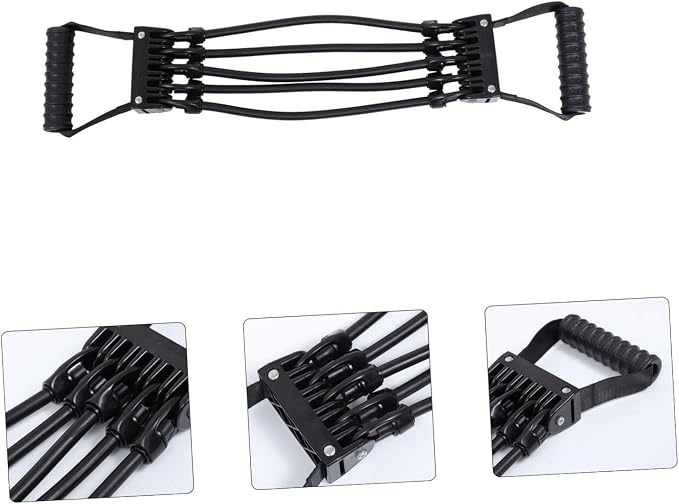 Adjustable Latex Chest Expander Resistance Band - Black