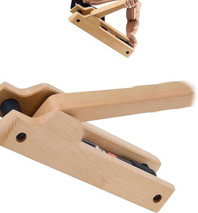 Premium Solid Wood Wrist & Forearm Strength Trainer with Hydraulic Resistance