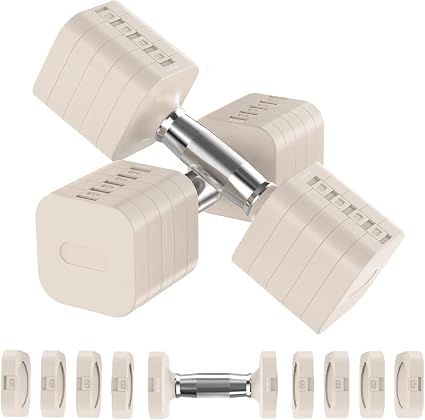 Adjustable Weight Dumbbell Set with Ergonomic Grip (Pair, Up to 10kg)