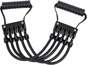 Adjustable Latex Chest Expander Resistance Band - Black