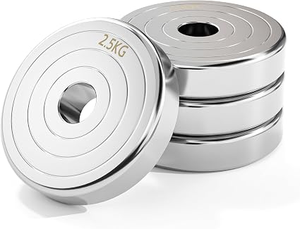 2-in-1 Solid Steel Adjustable Dumbbell & Barbell Weight Set - Chrome Finish