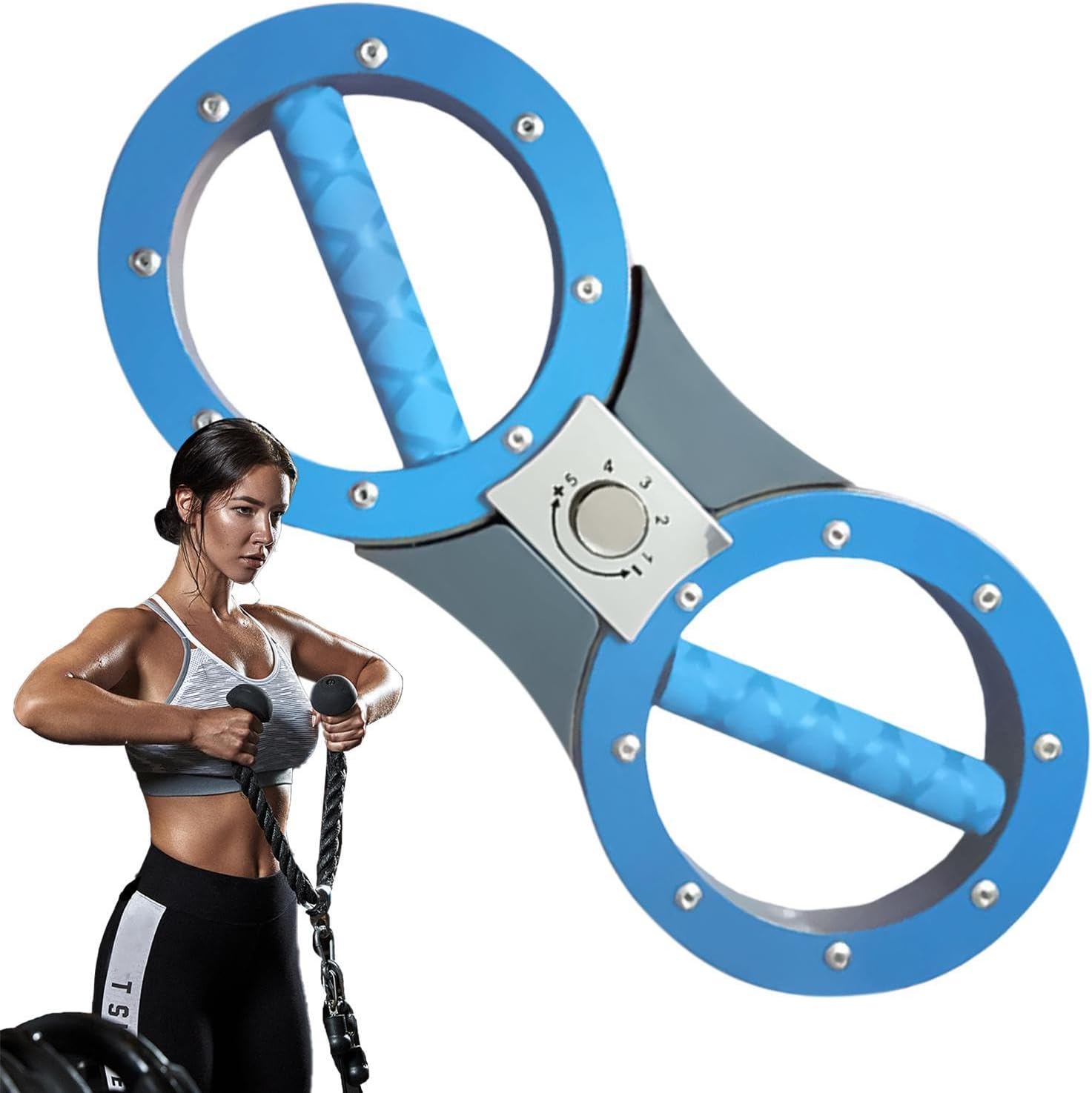 Adjustable Resistance Rotating Arm Exerciser & Shoulder Trainer - Blue