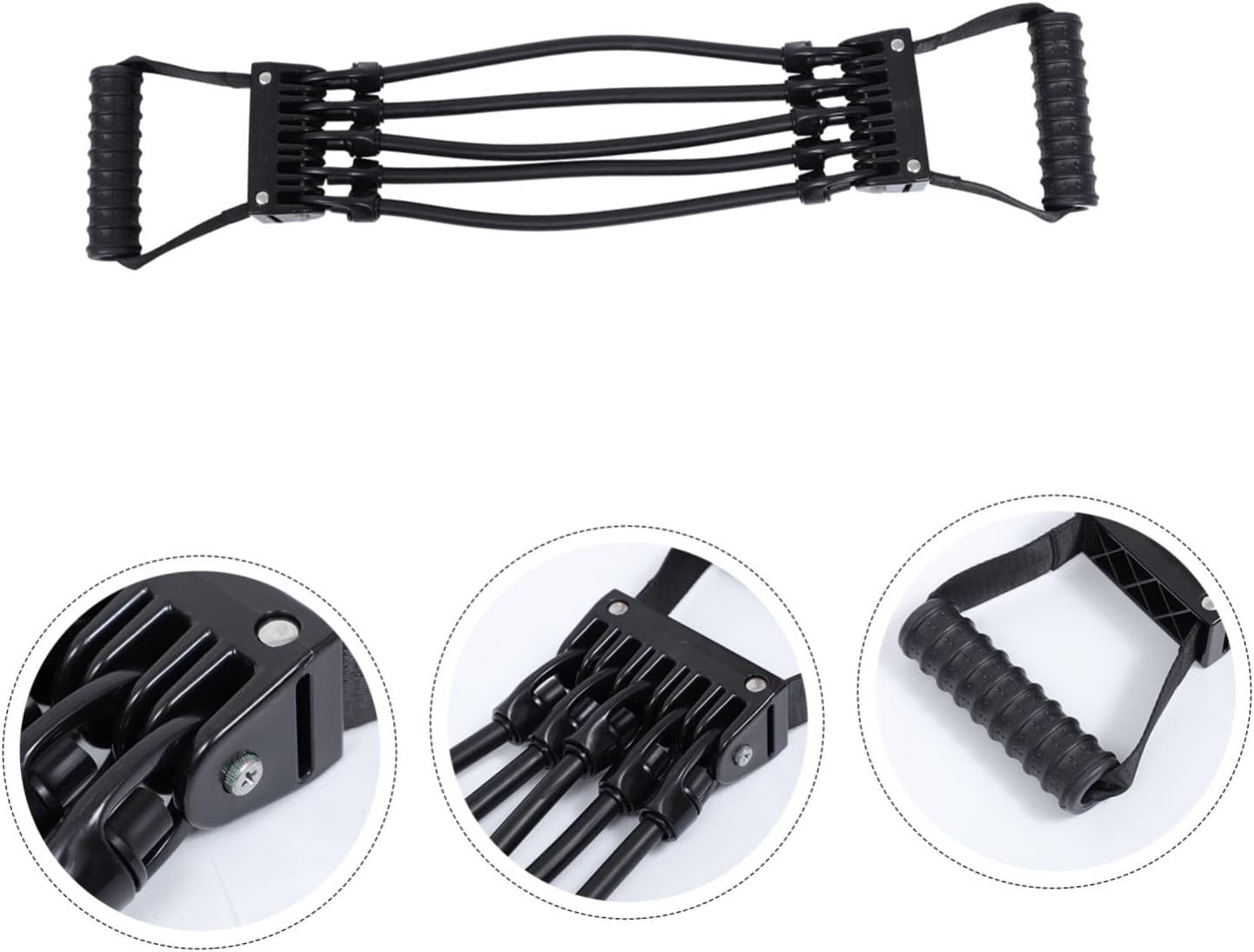 Adjustable Latex Chest Expander Resistance Band - Black