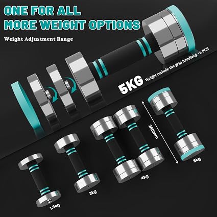 Fast-Adjusting Steel Dumbbell Pair with Comfort Foam Grips